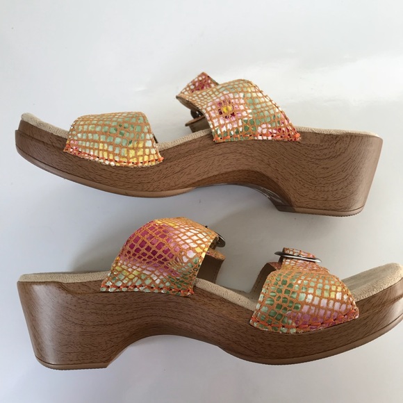 DANSKO Sophie mesh suede leather colorful sandals - Picture 6 of 7